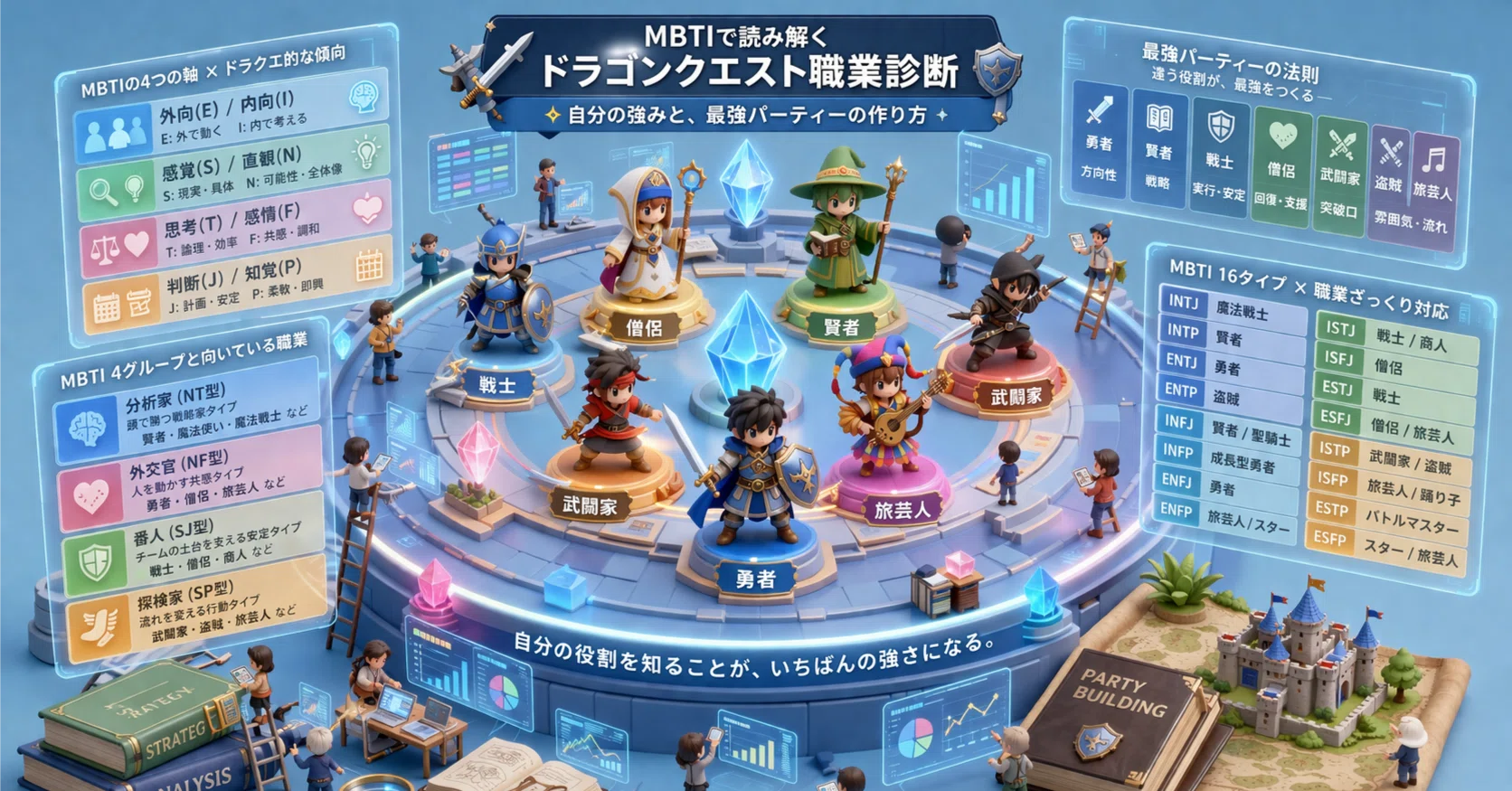 考察】ドラゴンクエスト職業診断をMBTIで読み解く｜平平 平平