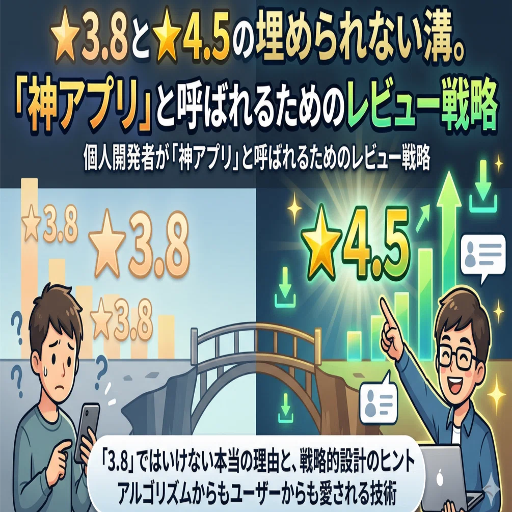 神アプリ ☆3.8と☆4.5の埋められない溝。個人開発者が「神アプリ」と呼ばれる