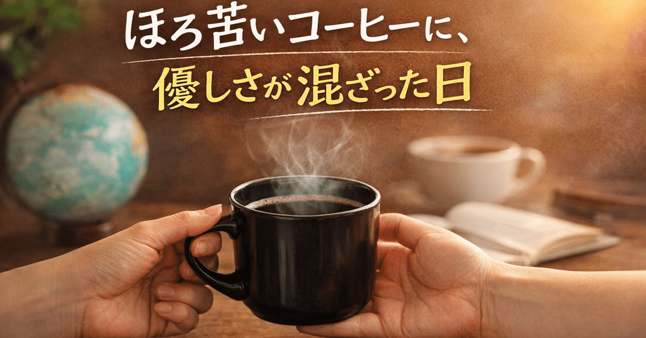 「ほろ苦いコーヒーに、優しさが混ざった日」｜kentarou_writing