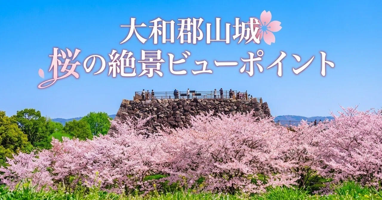 大和郡山城】桜の絶景ビューポイントを歩く｜城跡を一周して出会った
