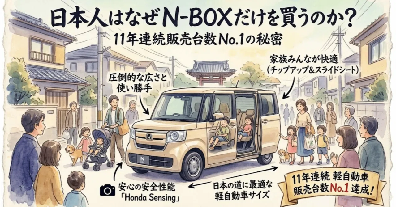快挙】なぜ日本人はN-BOXばかり買うのか。11年連続トップという「異常