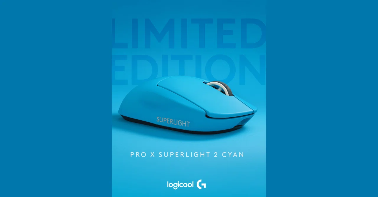 ロジクール G、「PRO X SUPERLIGHT 2」にブランドカラーのシアンが数量