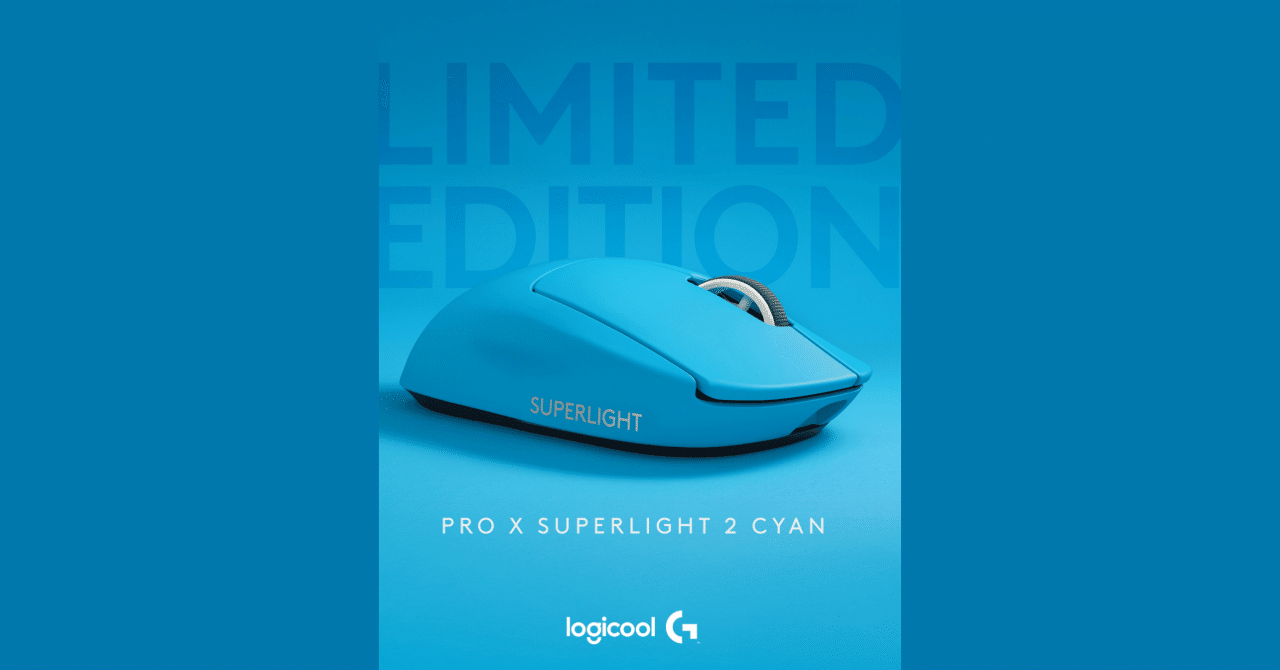 マウス・トラックボール gpro x superlight 2 Cyan PRO X SUPERLIGHT 2 Cyan Wireless Gaming Mouse | Logitech G
