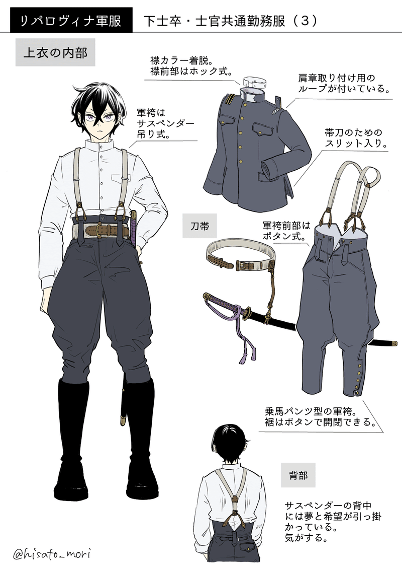 残アマ 軍服設定 森 久都 Note