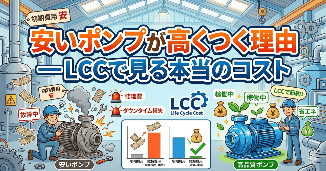 安いポンプが高くつく理由