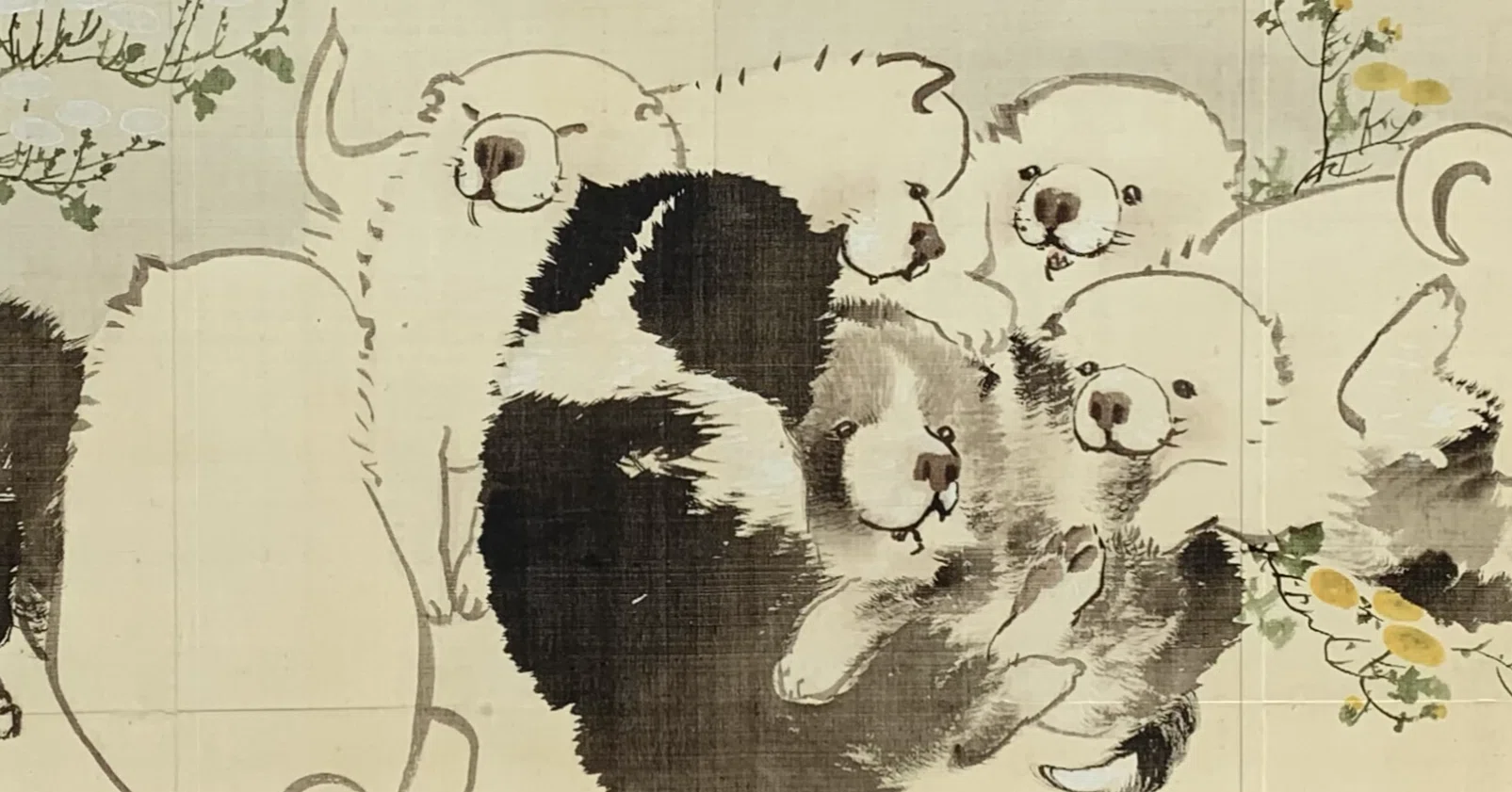 鉄鐔 (月間誌「麗」掲載、子犬に蝶図・江戸後期) 【公式通販】