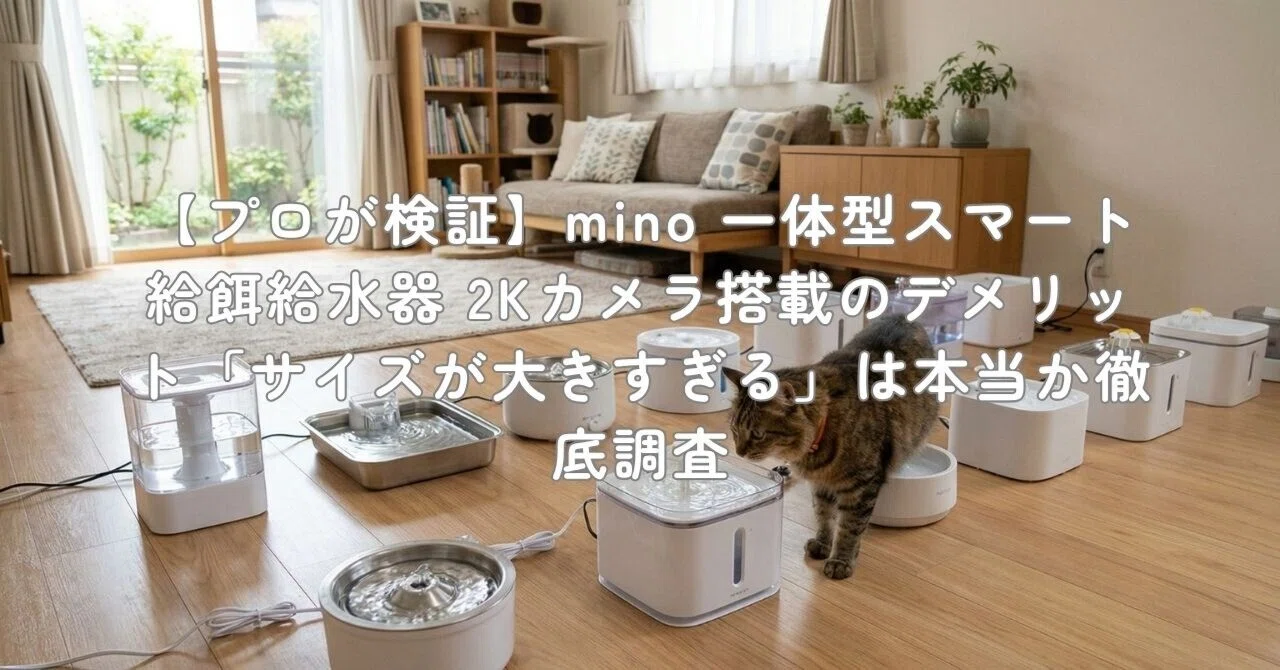 プロが検証】mino 一体型スマート給餌給水器 2Kカメラ搭載のデメリット