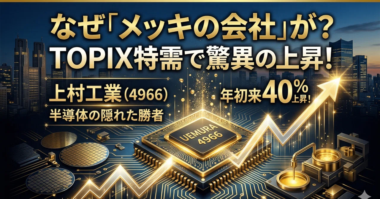 なぜ「メッキの会社」がTOPIX特需で年初来40%上昇したのか――上村工業