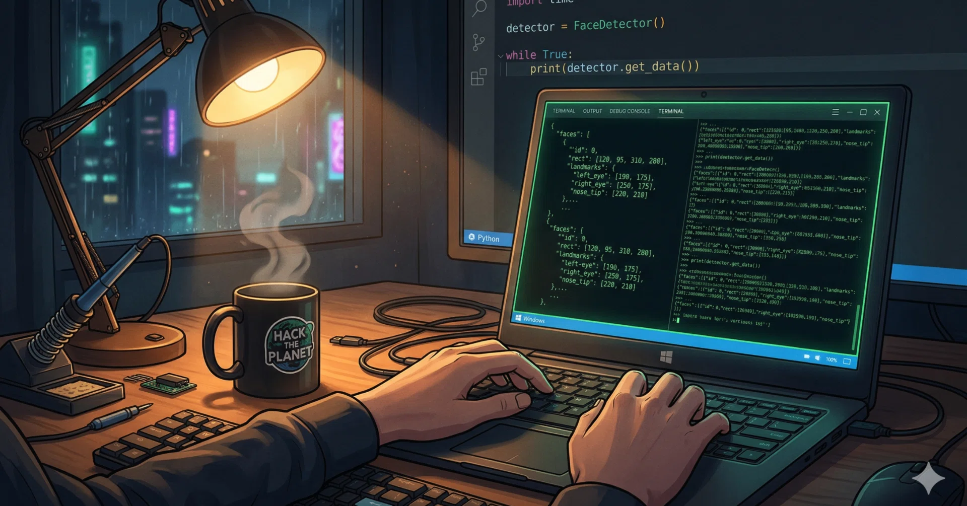 第3回】Pythonで顔検出CLIを動かす——「座標がJSONで返ってきた！」最小