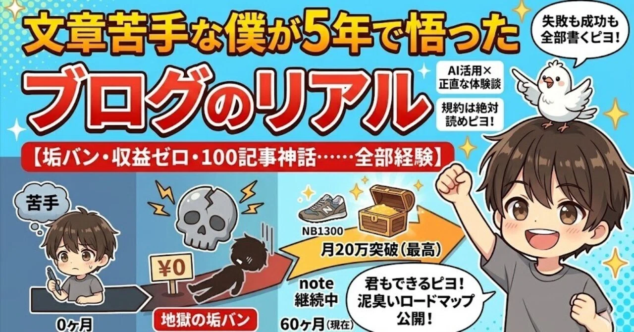 ブログはやめとけ」って言われるけど、文章が苦手な僕が5年書き続けた