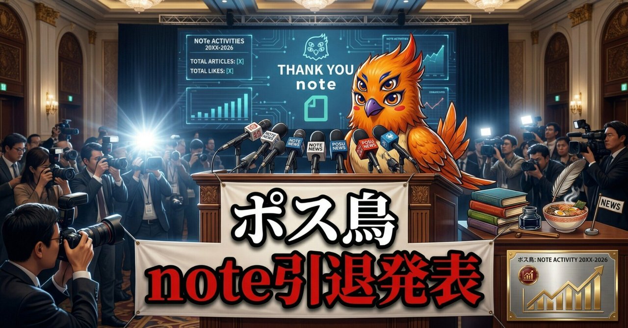 引退発表】ポス鳥、noteでの販売を引退しようと思います。 #生成AI