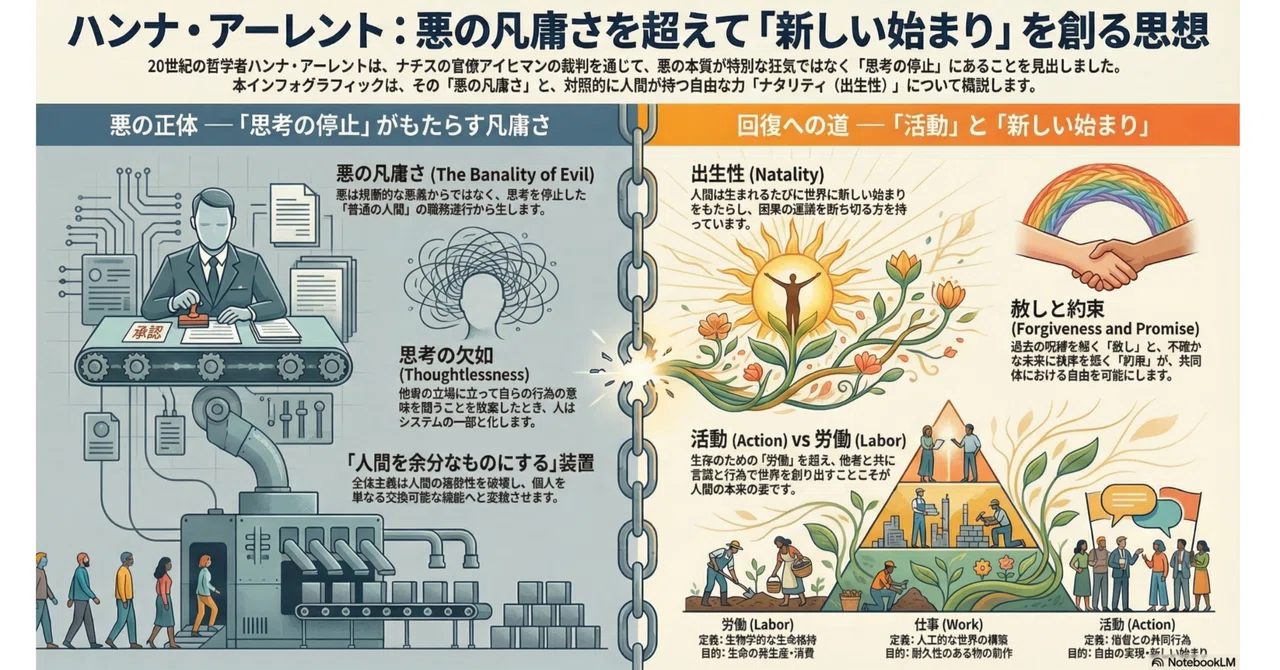 ハンナ・アーレント：凡庸な悪の歴史的確保（7.2千文字）｜杉岡廣嗣（チャカ）