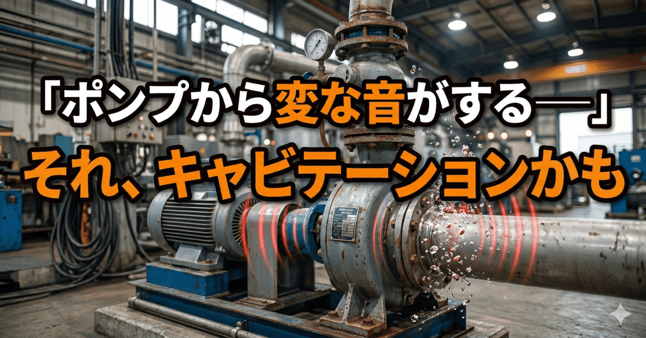 「ポンプから変な音がする──」それ、キャビテーションかも