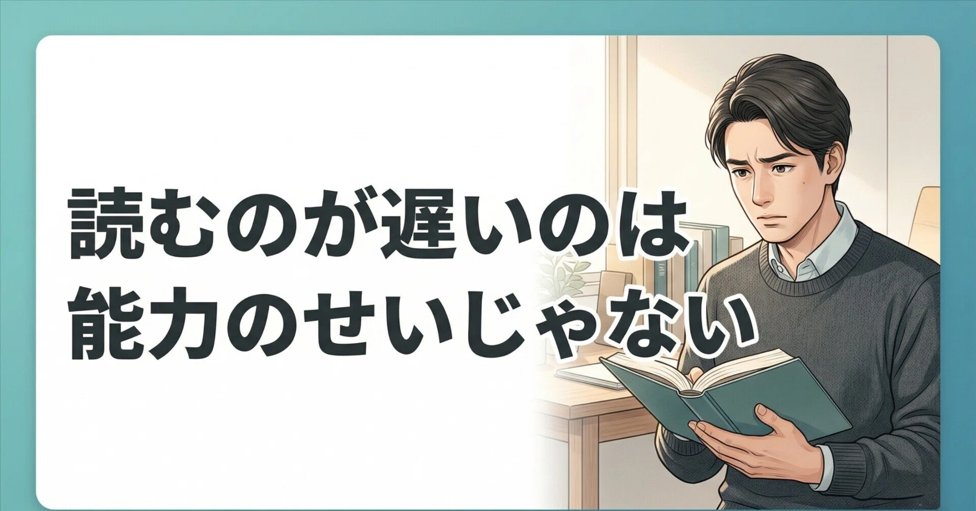 本を読む 本を読むのが遅いのは能力のせいじゃない。全部読まない大人の「ズボラ