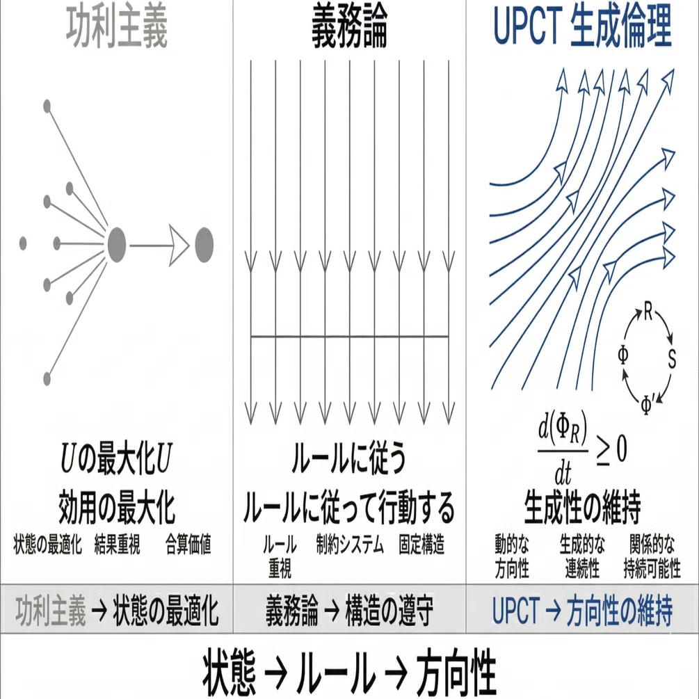 生成共鳴倫理学: 実存的価値、機能的差別化、責任を統合するUPCT理論