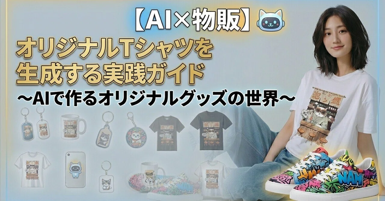【AI×物販】オリジナルTシャツを生成する実践ガイド～AIで作るオリジナルグッズの世界〜｜tidaa