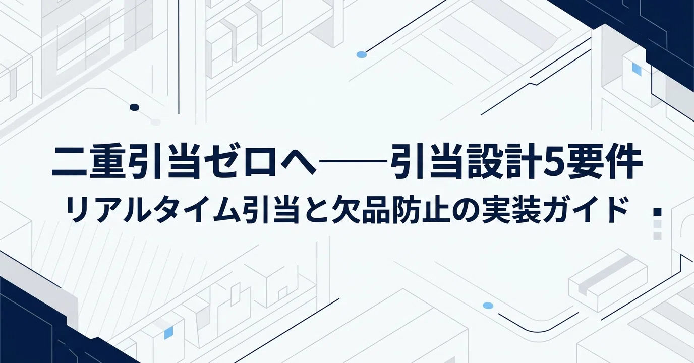 在庫管理システム｜リアルタイム引当で欠品ゼロ——二重引当を防ぐ設計5