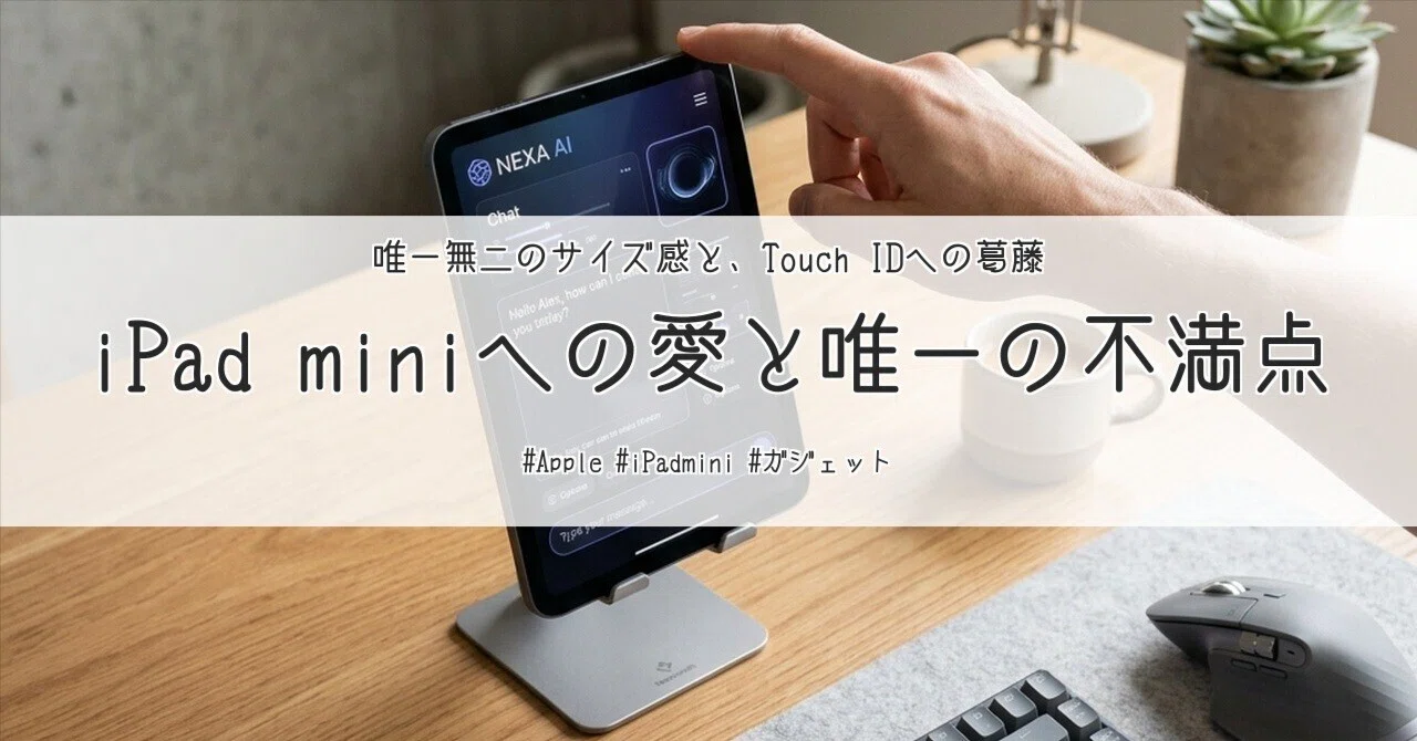 唯一無二】iPad miniへの愛と、たった一つの致命的な「不満点」｜Junpei