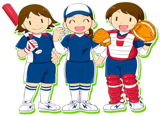 イラスト ソフトボールフリーイラスト スライディング 2ex Note