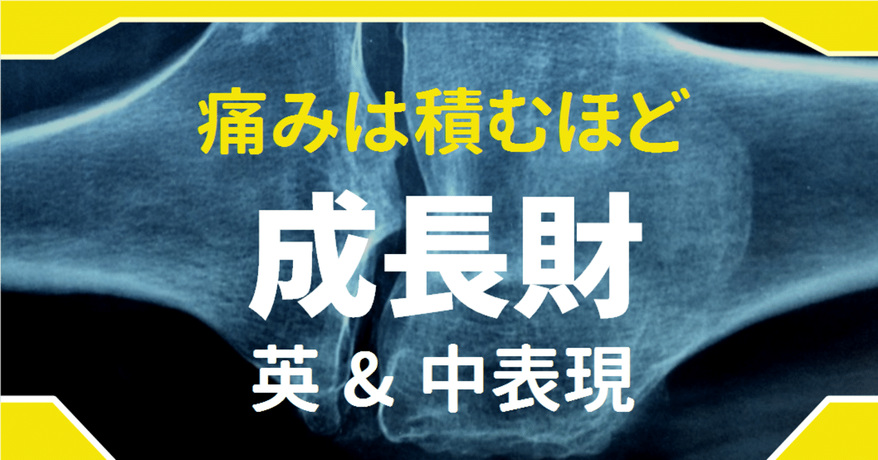 感じるかい 痛みは成長財 痛みに関する英語 中国語表現 ゆう 語学の裏設定 Note