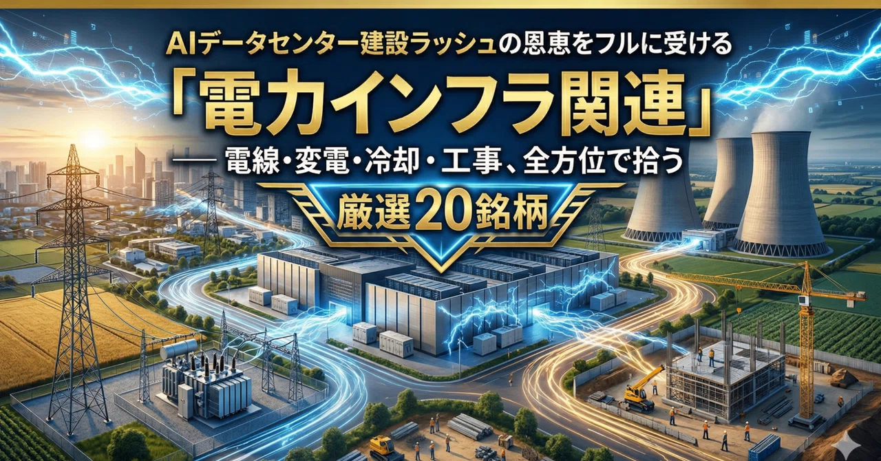AIデータセンター建設ラッシュの恩恵をフルに受ける「電力インフラ関連