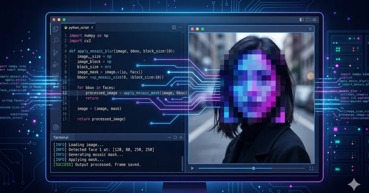 【第4回】顔を隠せ、でも壊すな——apply_mosaic.pyでモザイク処理を実装する #ClaudeCode #Python # ...