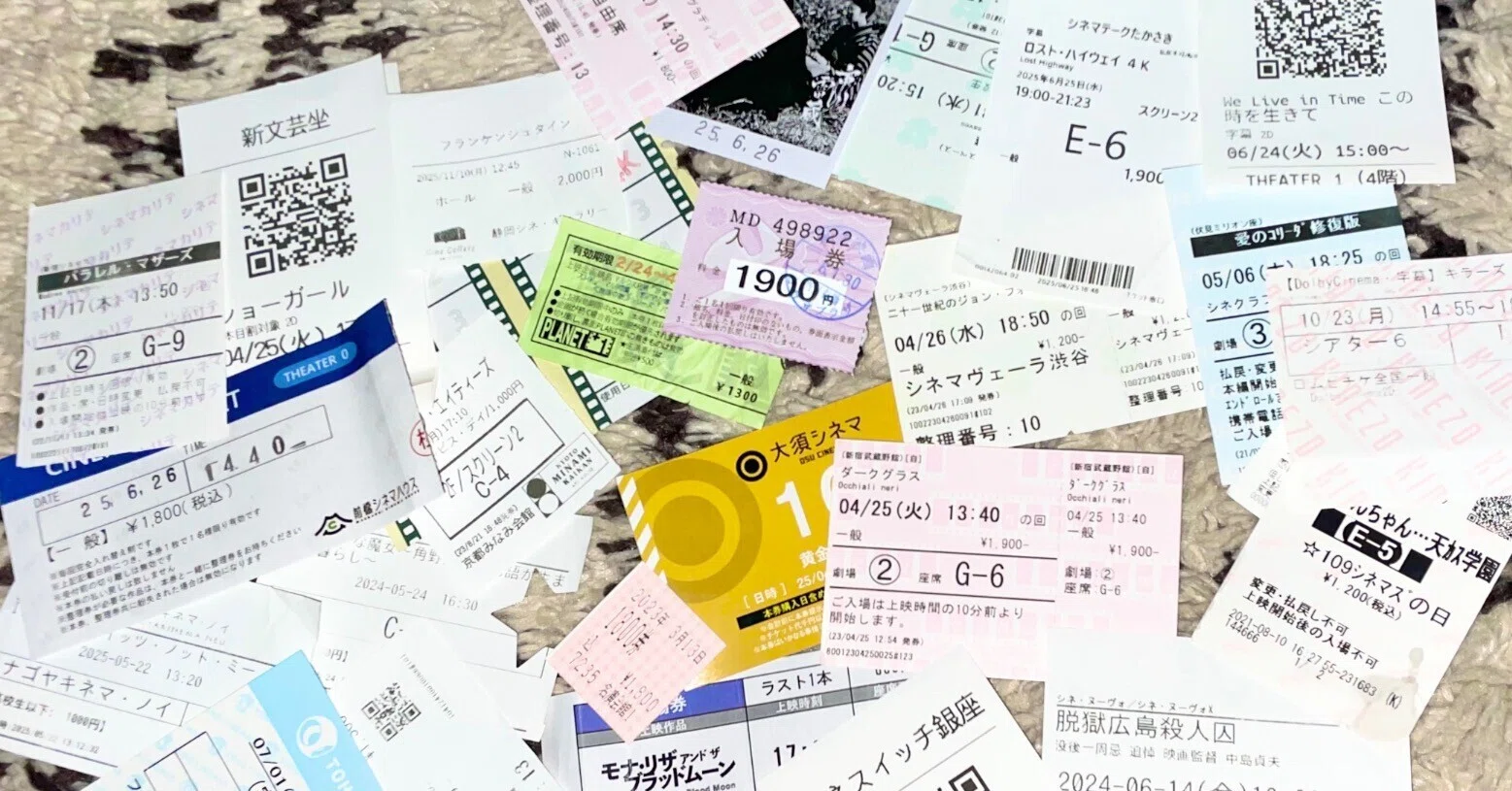 映画館のチケット、集める派？（日々のちょっとした話）｜natsuko oura