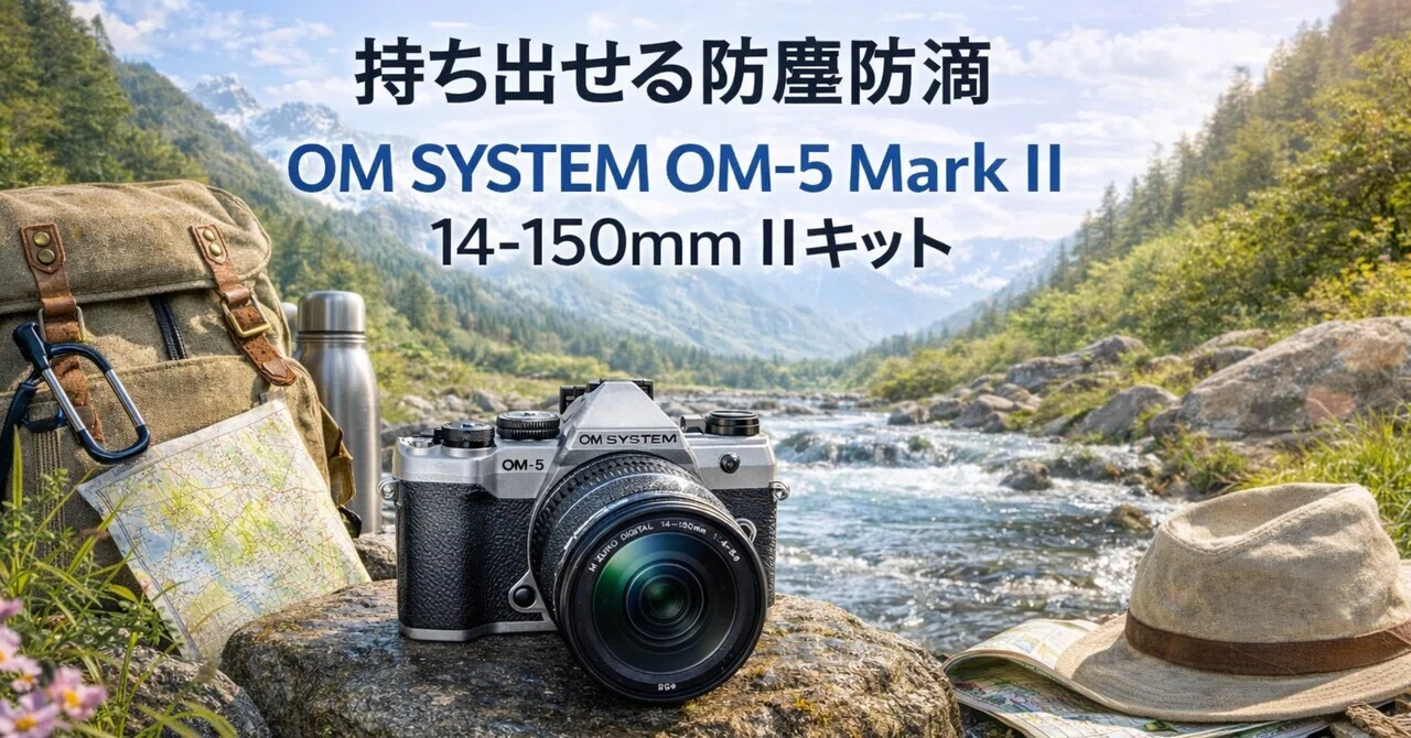 重いカメラで出番が減った人へ。OM-5 Mark II 14-150mm IIキットは 