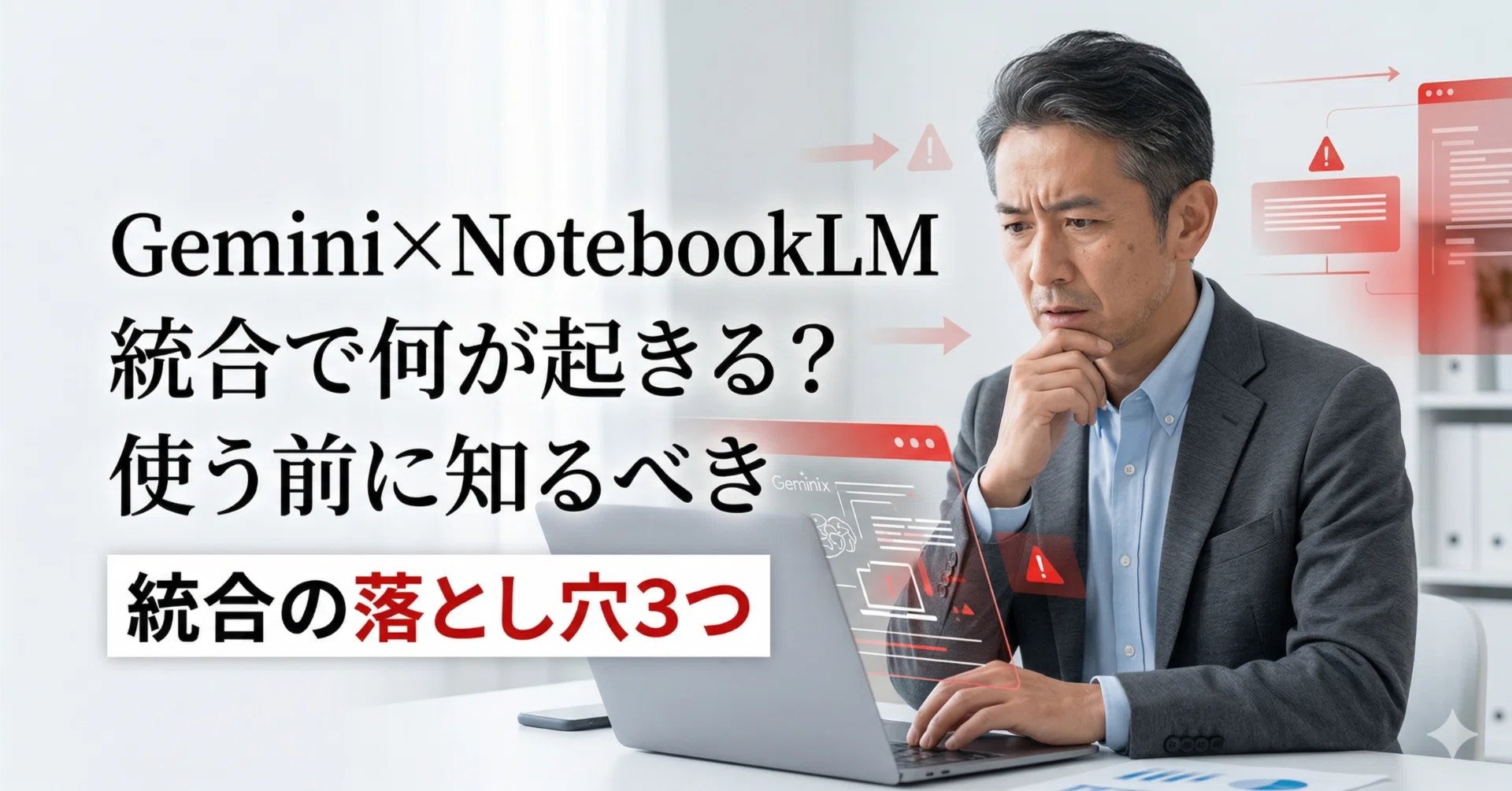 Gemini×NotebookLM統合で何が起きる？使う前に知るべき注意点3つ｜長島