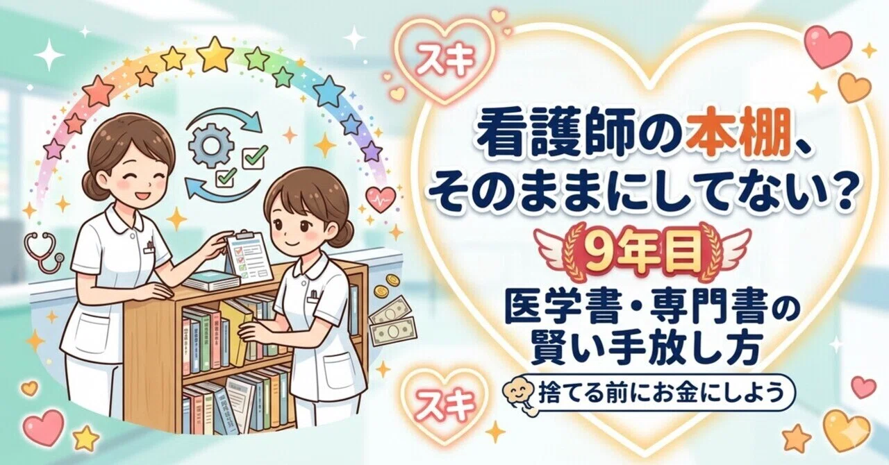 看護師の本棚、そのままにしてない？医学書・専門書の賢い手放し方