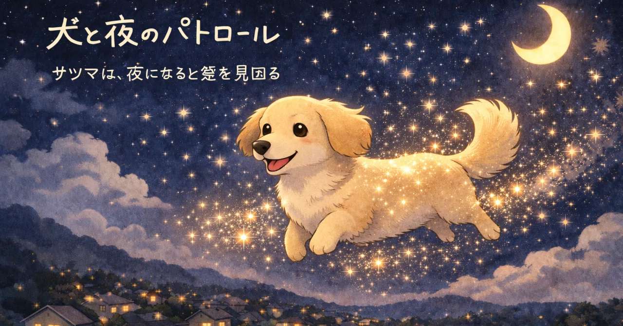 犬と夜のパトロール ～サツマは、夜になると空を見回る～｜サツマとタジコ