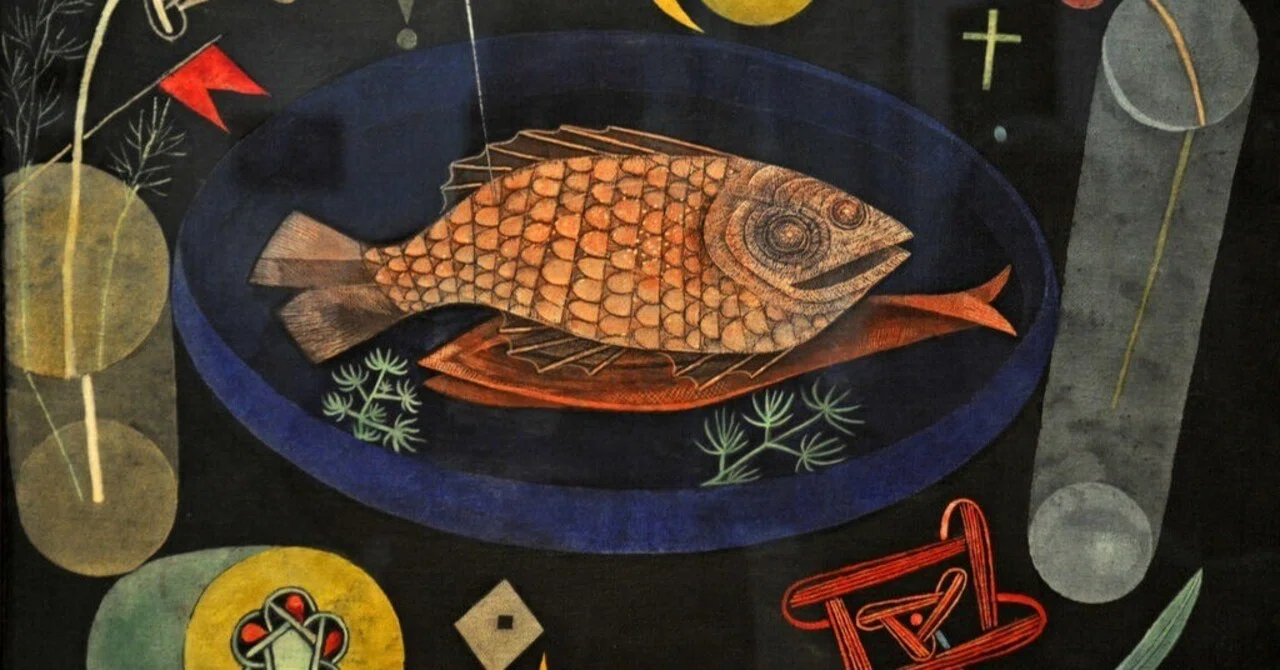 宇宙の深淵】魚を中心に回る、幾何学と神秘のシンボル。パウル・クレー