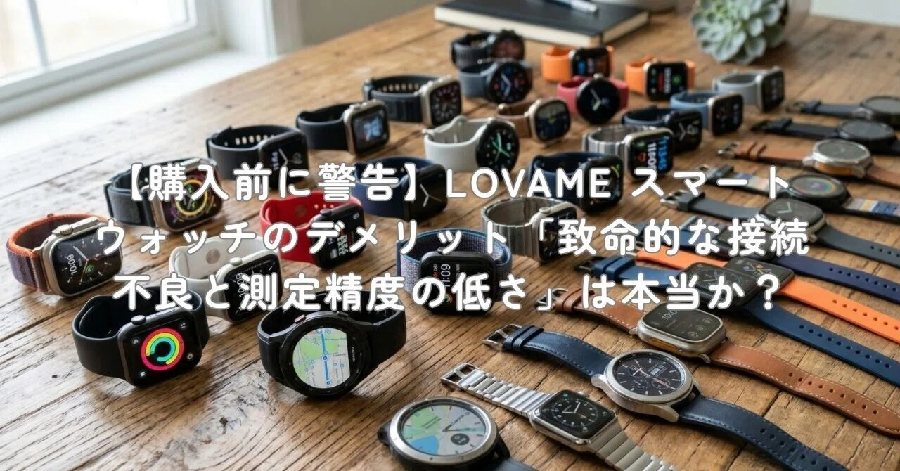 購入前に警告】LOVAME スマートウォッチのデメリット「致命的な接続 