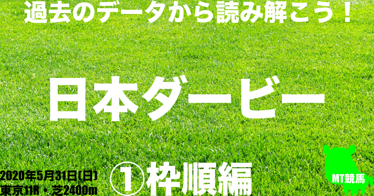 日本ダービー 東京優駿 枠順編 Mt競馬 Note