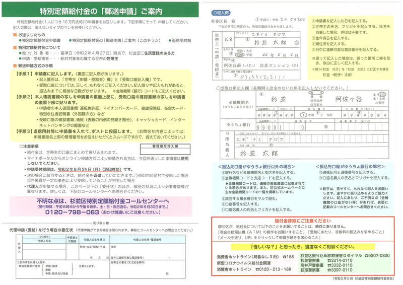 定額給付金の説明分