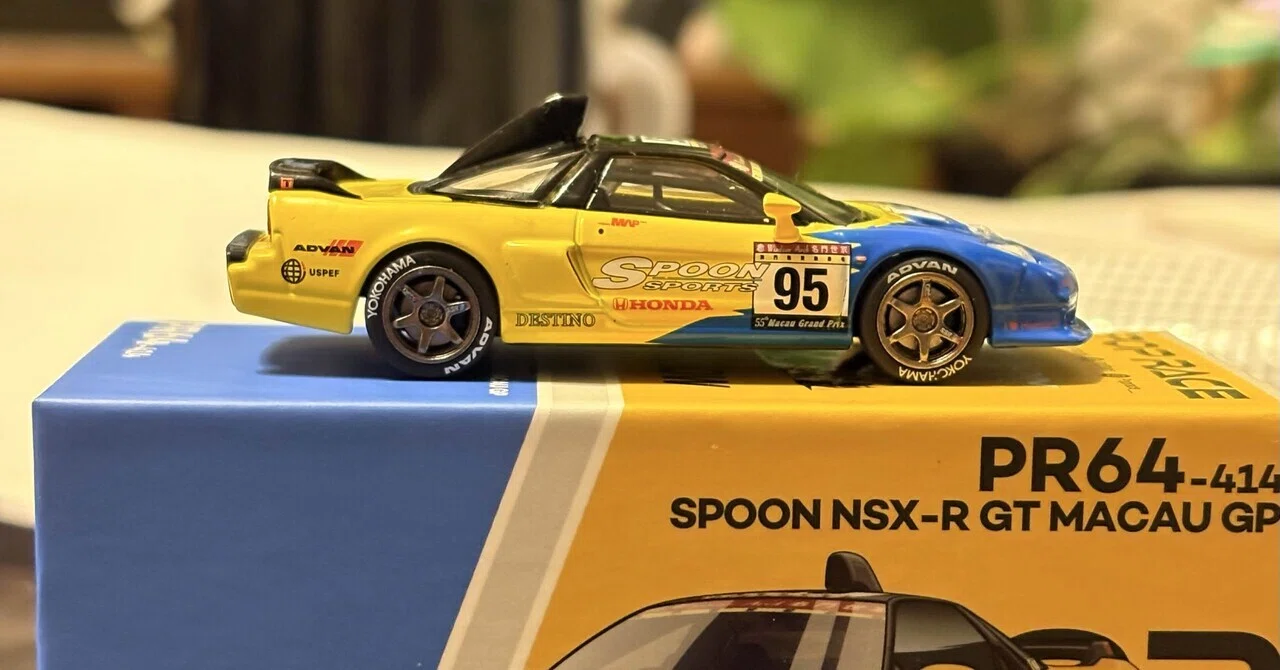 ミニカー紹介】POP RACE SPOON NSX-R GT MACAU GPミニカー紹介