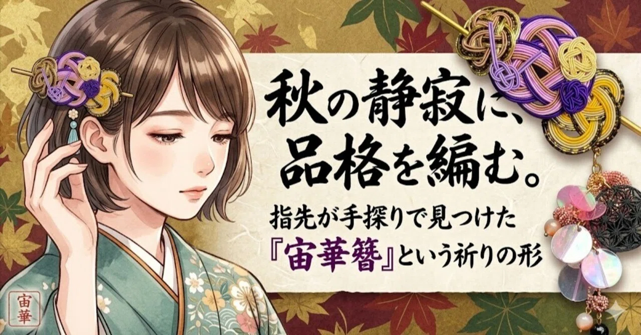 秋の静寂に、品格を編む。指先が手探りで見つけた『宙華簪』という祈り 