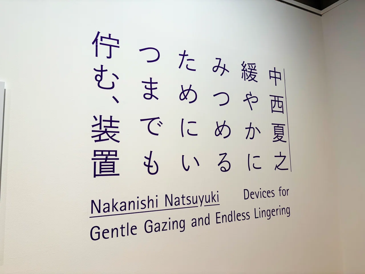 美術展 感想】中西夏之 緩やかにみつめるためにいつまでも佇む、装置 