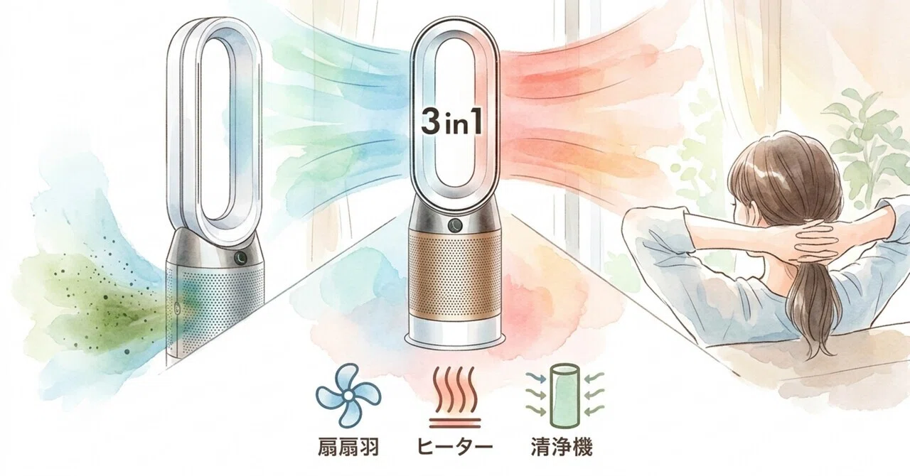 1台3役は本当にお得？Dyson Purifier Hot+Cool HP2 De-NOx（HP12WG）を