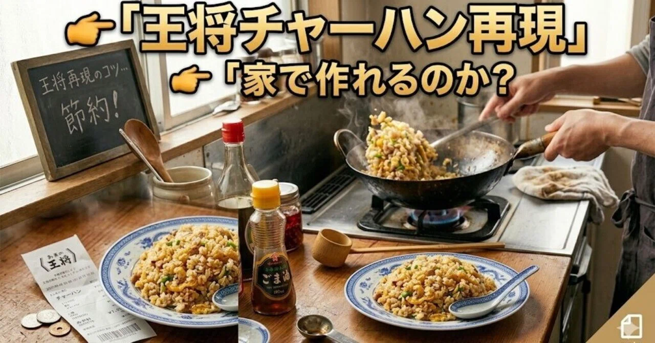 王将のチャーハンも再現できるのか考えてみた｜AI輸出戦略家