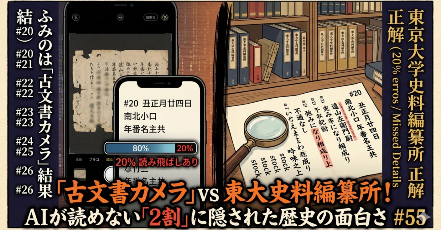 古文書カメラ」vs 東大史料編纂所！AIが読めない「2割」に隠された歴史