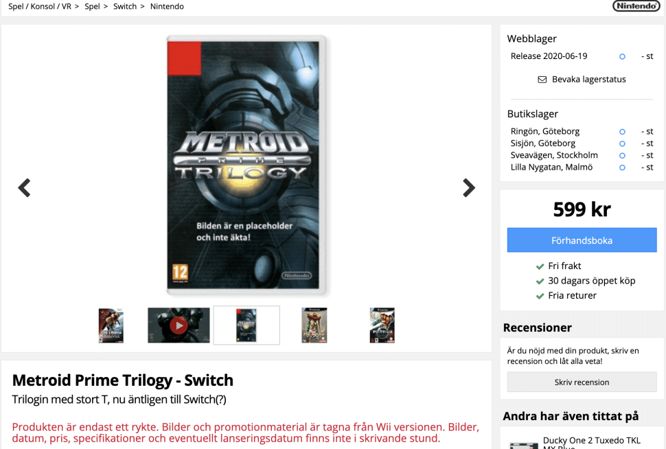シリーズ３作が収録された メトロイドプライム トリロジー Switch版を6月発売か Nintendo Every Note