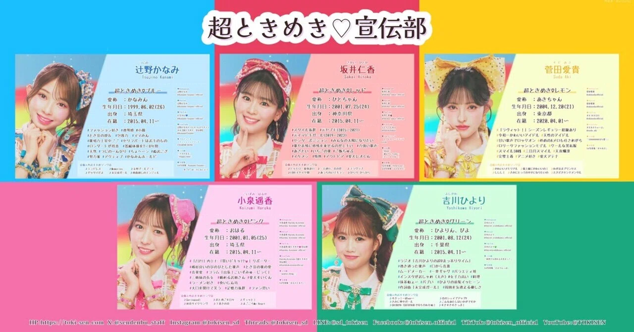 超ときめき♡宣伝部 ちょこっと紹介とSNSリンク集｜しとらりぃ