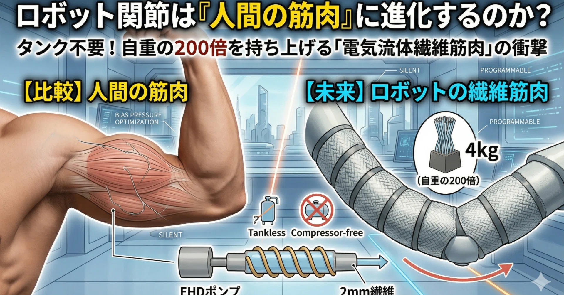 次世代ソフトロボティクスにおける電気流体繊維筋肉（Electrofluidic 