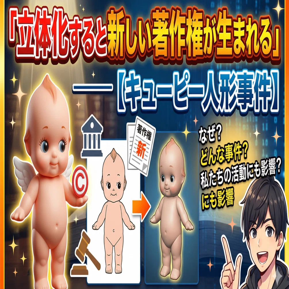 立体化すると新しい著作権が生まれる【キューピー人形事件（東京高判 