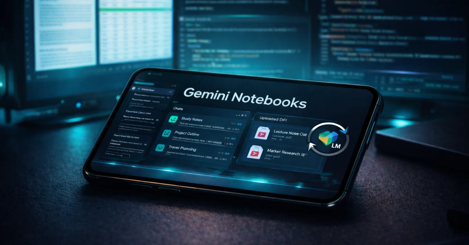 GeminiのNotebooksとは？NotebookLMとつながる“プロジェクト用AIノート