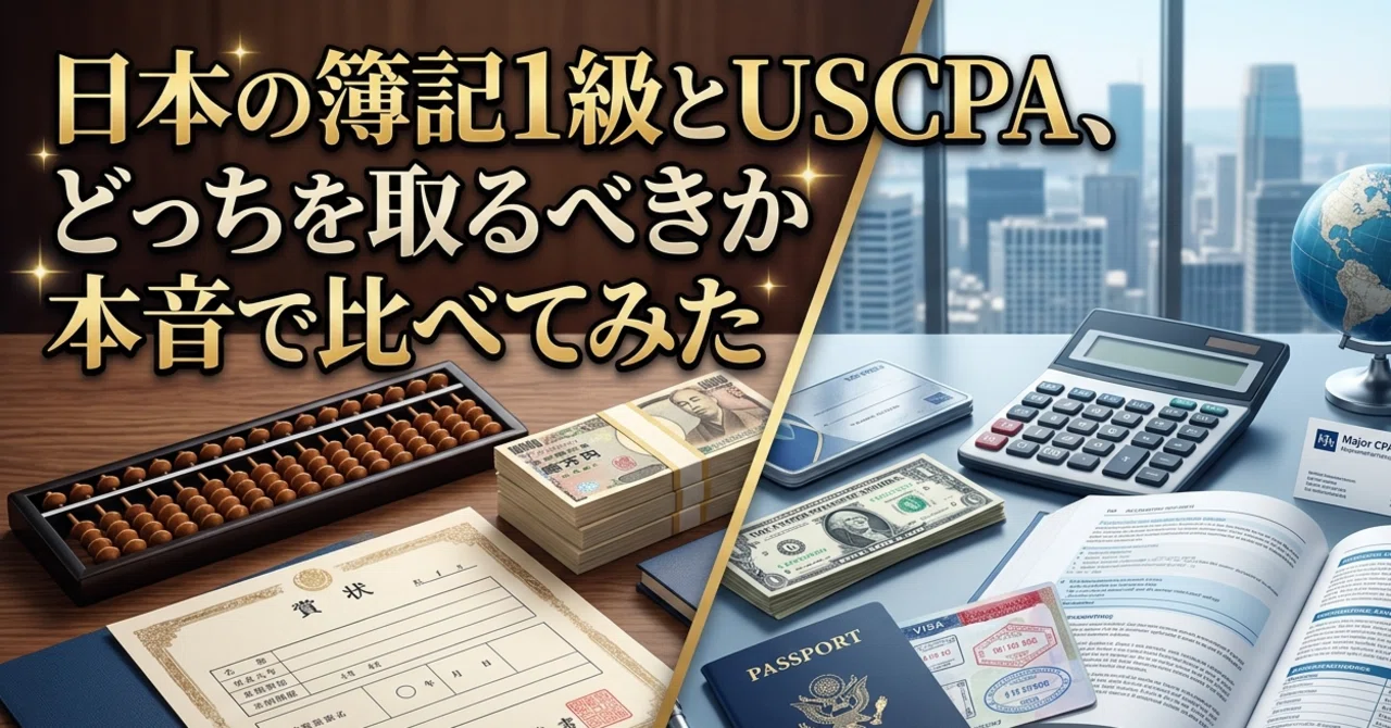 日本の簿記1級とUSCPA、どっちを取るべきか本音で比べてみた｜しゅう