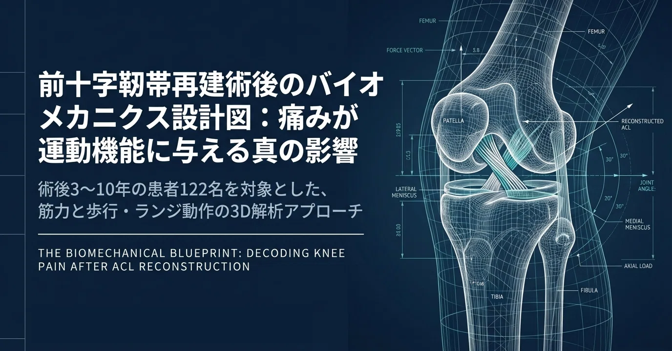前十字靭帯（ACL）再建術後、膝の痛みが残る人の特徴とは？――筋力と