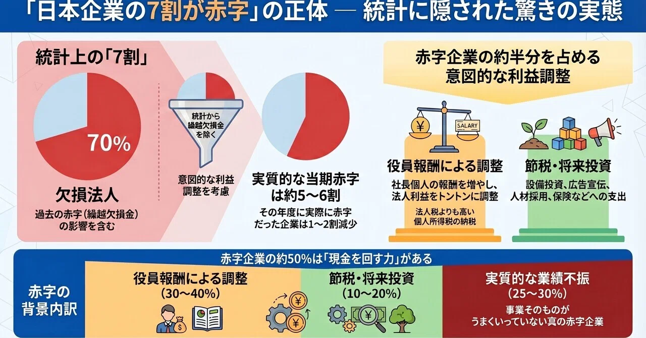 赤字は悪や！の経営革命 よく見る「企業の約7割が赤字」は、そこから伝わるイメージと実態に