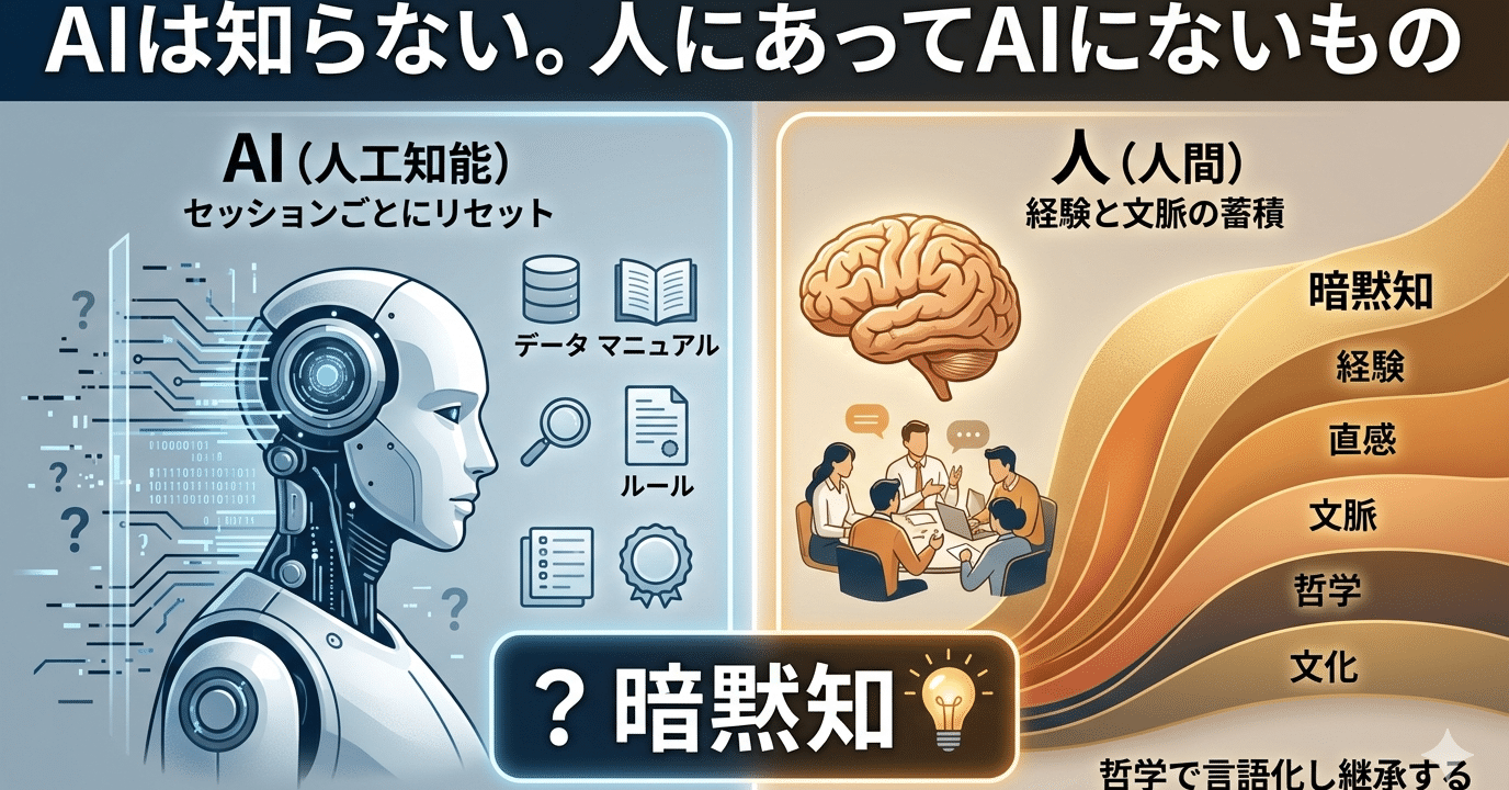 AIは暗黙知を知らない —— 人にあってAIにないもの